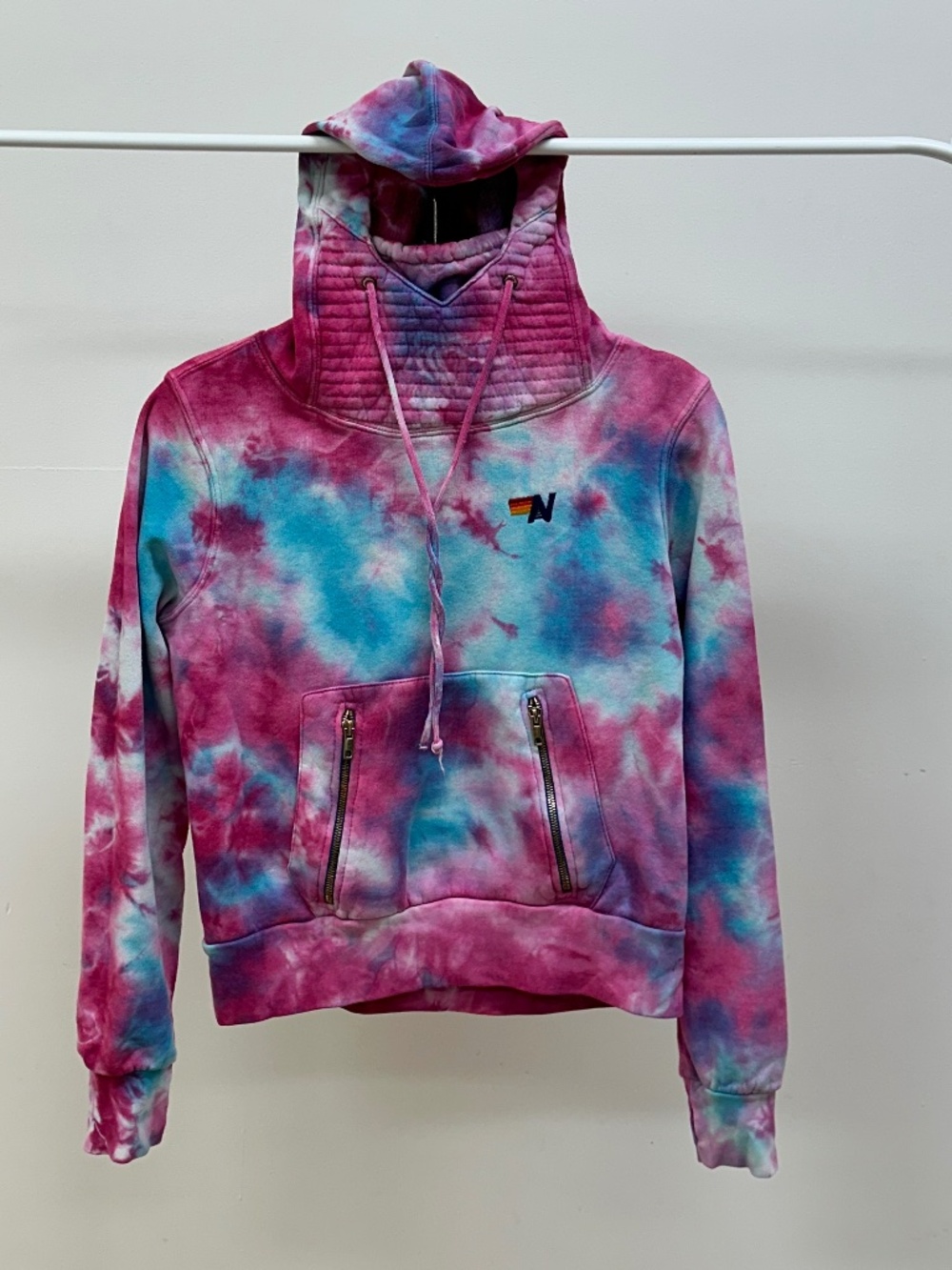Tie-Dye Cropped Hoodie
